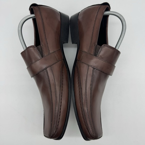 Kenneth Cole REACTION Men Shoes  Size 9.5 Brown Loafers Dress  Slip On Formal - Picture 9 of 16
